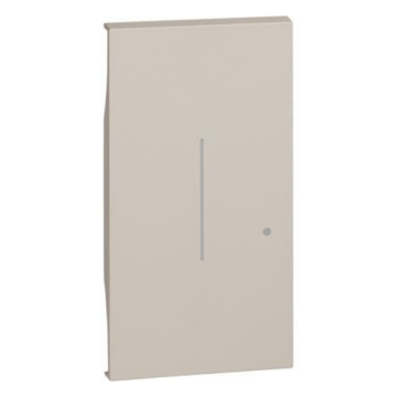 Couvercle illuminable pour le contrôle de la lumière sans fil - 2 modules sable BTicino Living Now KM42M2 Couvercle illuminable pour le contrôle de la lumière sans fil - 2 modules sable BTicino Living Now KM42M2
