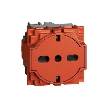 Prise BTicino Living Now plate 2 modules standard allemand et italien - rouge KR4140A16F Prise BTicino Living Now plate 2 modules standard allemand et italien - rouge KR4140A16F