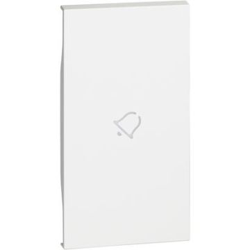 Couvercle eclairè BTicino Living Now avec symbole cloche 2 modules - blanc KW01M2D Couvercle eclairè BTicino Living Now avec symbole cloche 2 modules - blanc KW01M2D