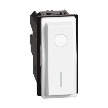 Commutateur BTicino Living Now illuminable 1 module - blanc KW4002 Commutateur BTicino Living Now illuminable 1 module - blanc KW4002