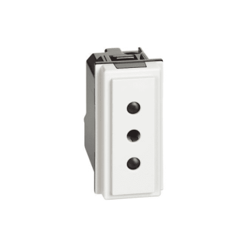 Prise BTicino Living Now 2P + T 10 A 250Va.c. empattement 19mm - blanc KW4113 Prise BTicino Living Now 2P + T 10 A 250Va.c. empattement 19mm - blanc KW4113