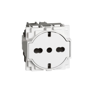 Prise BTicino Living Now plate 2 modules standard allemand et italien - blanc KW4140A16F Prise BTicino Living Now plate 2 modules standard allemand et italien - blanc KW4140A16F