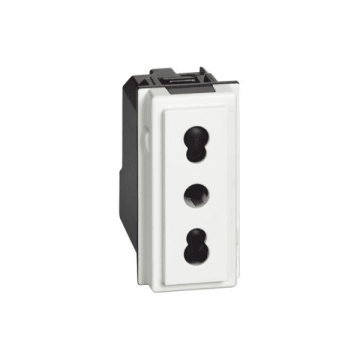 Prise BTicino Living Now de dérivation 16A 1 module - blanc KW4180 Prise BTicino Living Now de dérivation 16A 1 module - blanc KW4180