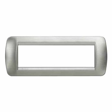 Plaque Living International 7 modules - Acier brossé L4807AST Plaque Living International 7 modules - Acier brossé L4807AST