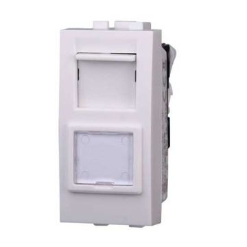 Prise RJ45 catégorie cat.5e compatible Bticino Livinglight couleur blanc
