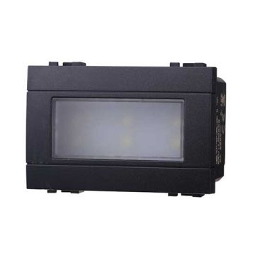 Lampe encastrable LED 2.4W 220V blanc chaud 3000K compatible Bticino Livinglight couleur noir