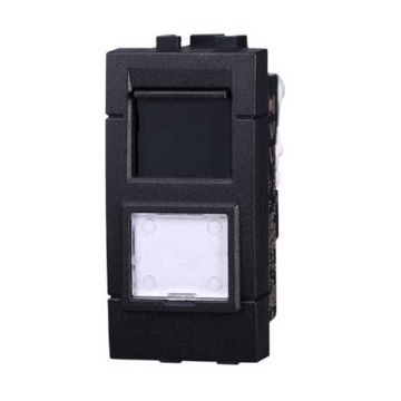 Prise RJ45 catégorie cat. 5e compatible Bticino Livinglight couleur noir