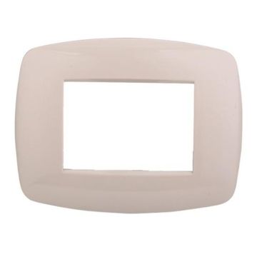 Ettroit Plaque compatible Bticino Livinglight 3 modules slim plastique couleur sable - LN87309