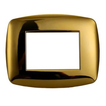 Ettroit Plaque compatible Bticino Livinglight 3 modules slim plastique, coloris or brillant - LN87312