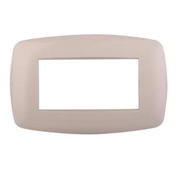 Ettroit Plaque compatible Bticino Livinglight 4 modules slim plastique, coloris sable - LN87409