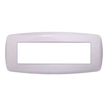 Ettroit Plaque compatible Bticino Livinglight 7 modules slim en plastique, coloris blanc - LN87701