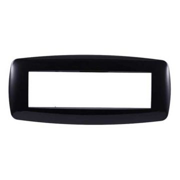 Ettroit Plaque compatible Bticino Livinglight 7 modules slim en plastique, coloris noir - LN87702