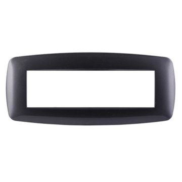 Ettroit Plaque compatible Bticino Livinglight 7 modules slim en plastique, coloris acier foncé - LN87707