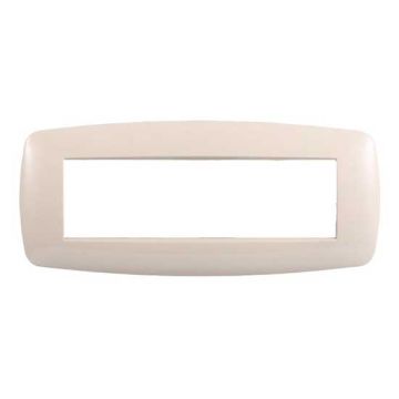 Ettroit Plaque compatible Bticino Livinglight 7 modules slim plastique, coloris sable - LN87709