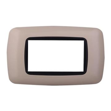 Plaque compatibles Bticino Livinglight 4 modules plastique convexe couleur sable