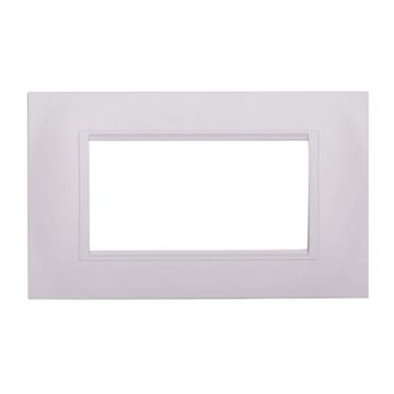 Plaque compatibles Bticino Livinglight 4 modules plastique carré couleur blanc