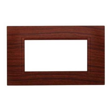 Plaque compatible Bticino Livinglight 4 modules carrée en plastique couleur bruyère LN89403