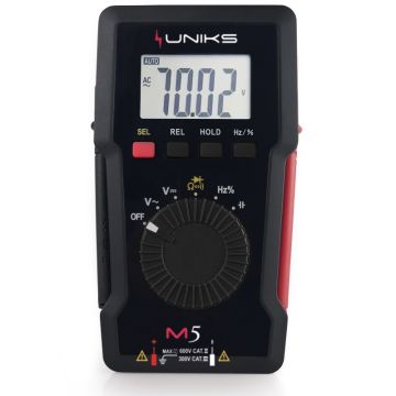Multimètre numérique portable IEC/EN 61010-1 CAT III 300V Uniks M5 Multimètre numérique portable IEC/EN 61010-1 CAT III 300V Uniks M5