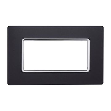 Plaque compatibles Bticino Matix 4 modules verre couleur bronze foncé
