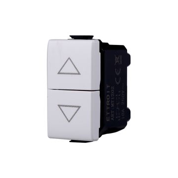 ETTROIT MT1204 Double interrupteur de montée et descente pour volet roulant 1P 10A Compatible avec Bticino Matix