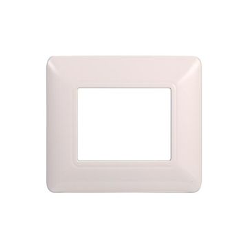 Plaque compatibles Bticino Matix 2 modules plastique couleur blanc