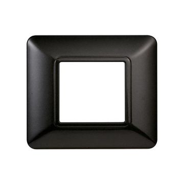 Plaque compatibles Bticino Matix 2 modules plastique couleur acier foncé