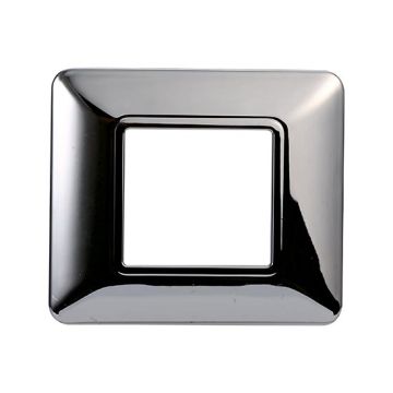 Plaque compatibles Bticino Matix 2 modules plastique couleur chrome poli
