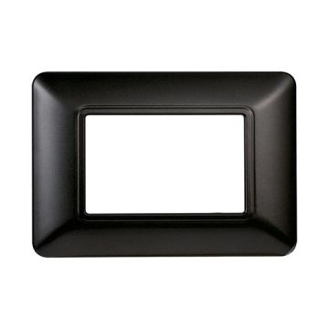 Plaque compatibles Bticino Matix 3 modules plastique couleur acier foncé