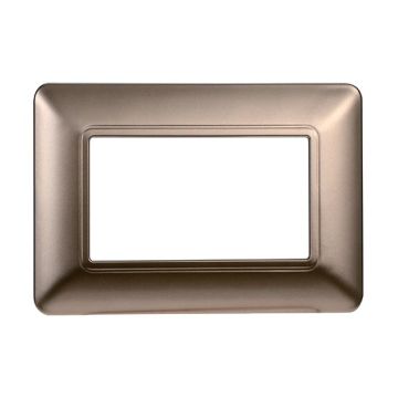Plaque compatibles Bticino Matix 3 modules plastique couleur bronze