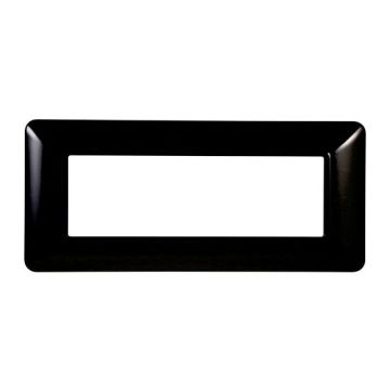 Plaque compatibles Bticino Matix 6 modules plastique couleur noir