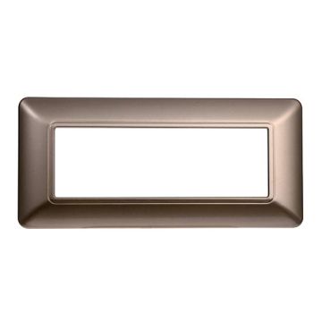 Plaque compatibles Bticino Matix 6 modules plastique couleur bronze