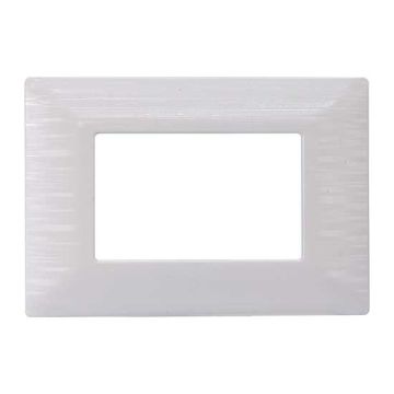 Plaque compatibles Bticino Matix 3 modules plastique couleur blanc satiné