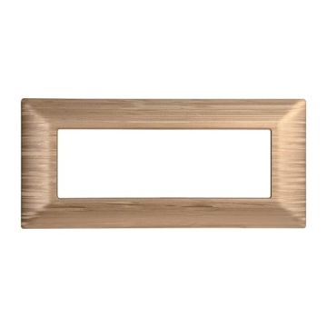 Plaque compatibles Bticino Matix 6 modules plastique couleur or satiné