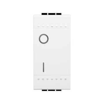 Interrupteur 2P 16AX 250V ac - couleur Blanc Bticino Livinglight N4002N Interrupteur 2P 16AX 250V ac - couleur Blanc Bticino Livinglight N4002N
