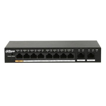 Dahua PFS3010-8ET-96 Switch 7 Ports PoE + 1 Port Hi-PoE + 2 Port 10/100/1000Mbps 96W Dahua PFS3010-8ET-96 Switch 7 Ports PoE + 1 Port Hi-PoE + 2 Port 10/100/1000Mbps 96W