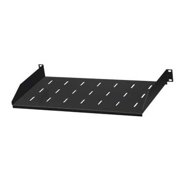 Étagère fixe 1U 270mm pour Armoire rack 19" acier couleur noir RAL 9005 Étagère fixe 1U 270mm pour Armoire rack 19" acier couleur noir RAL 9005