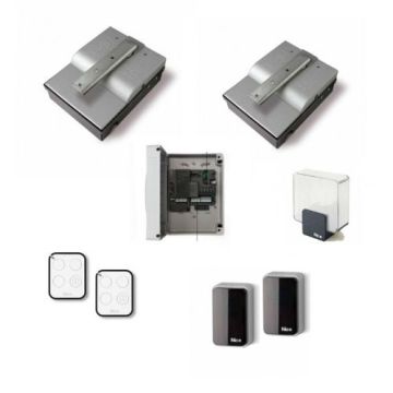 Kit d&#39;automatisation de portail battant NICE S-FAB2024-BD moteur enterré 2,3 m 24 Vdc SFAB2024BDKCE