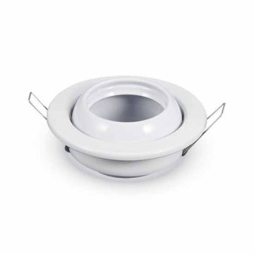 Plafond Rond GU10 métal réglable 45° pour Spot LED Mod. VT-780RD SKU 3593 - Blanc Plafond Rond GU10 métal réglable 45° pour Spot LED Mod. VT-780RD SKU 3593 - Blanc