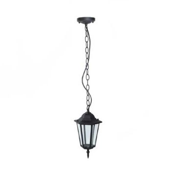 Portalampada lanterna pendente alluminio IP44 Nero E27 Max. 40W