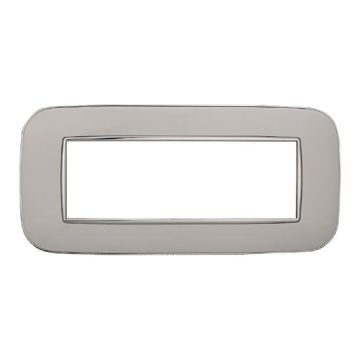 Plaque compatibles Bticino Axolute 6 modules plastique couleur blanc Orbis série Moon Ettroit AN91601