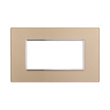 ETTROIT AN84411 Plaque en verre 4P série Moon couleur or compatible avec Bticino Axolute