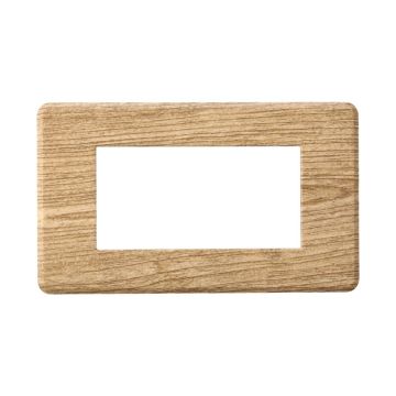 ETTROIT AN87405 Plaque fine 4P série Moon couleur bois foncé compatible avec Bticino Axolute Air