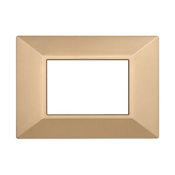 ETTROIT AN90311 Plaque Pyramide 3P Série MOON Couleur Or Compatible avec Bticino Axolute