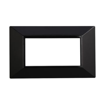 ETTROIT AN90402 Plaque Pyramide 4P Série Lune Couleur Noire Compatible avec Bticino Axolute