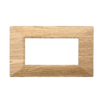 ETTROIT AN90405 Plaque Pyramide 4P Série MOON Couleur Bois Foncé Compatible avec Bticino Axolute
