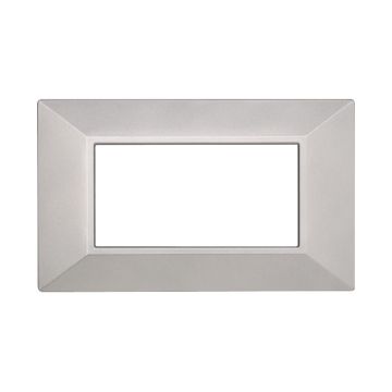 ETTROIT AN90406 Plaque Pyramide 4P Série Lune Couleur Argent Compatible avec Bticino Axolute