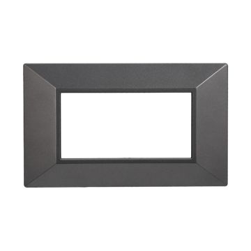 ETTROIT AN90407 Plaque Pyramide 4P Série MOON Couleur Acier Foncé Compatible avec Bticino Axolute