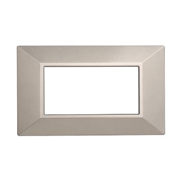 ETTROIT AN90408 4P Plaque Pyramide Série Lune Couleur Titane Compatible avec Bticino Axolute
