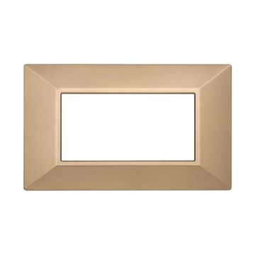 ETTROIT AN90411 Plaque Pyramide 4P Série MOON Couleur Or Compatible avec Bticino Axolute