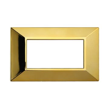 ETTROIT AN90412 Plaque Pyramide 4P Série Lune Couleur Or Poli Compatible avec Bticino Axolute